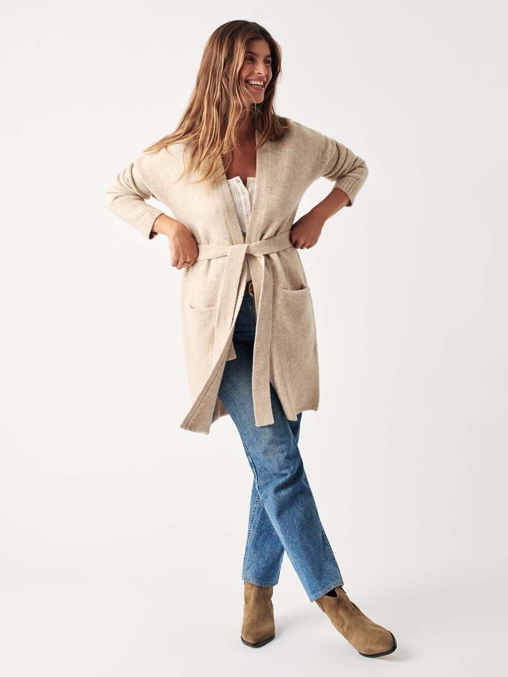 Faherty Women's Size XS/S Legend Sweater Coat - Patch Pocket Wool Blend